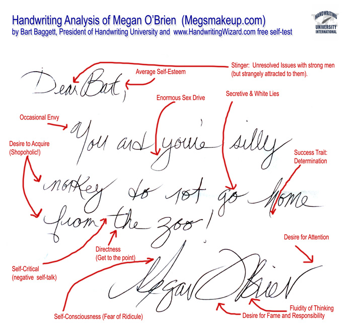 graphology handwriting analysis with examples