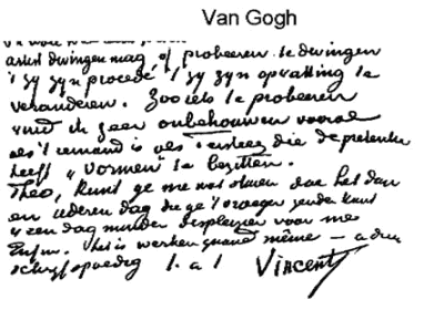 [Vincent van Gogh Handwriting Sample]